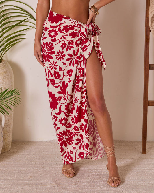 Sunset Persona Print Wrap Tie Sarong
