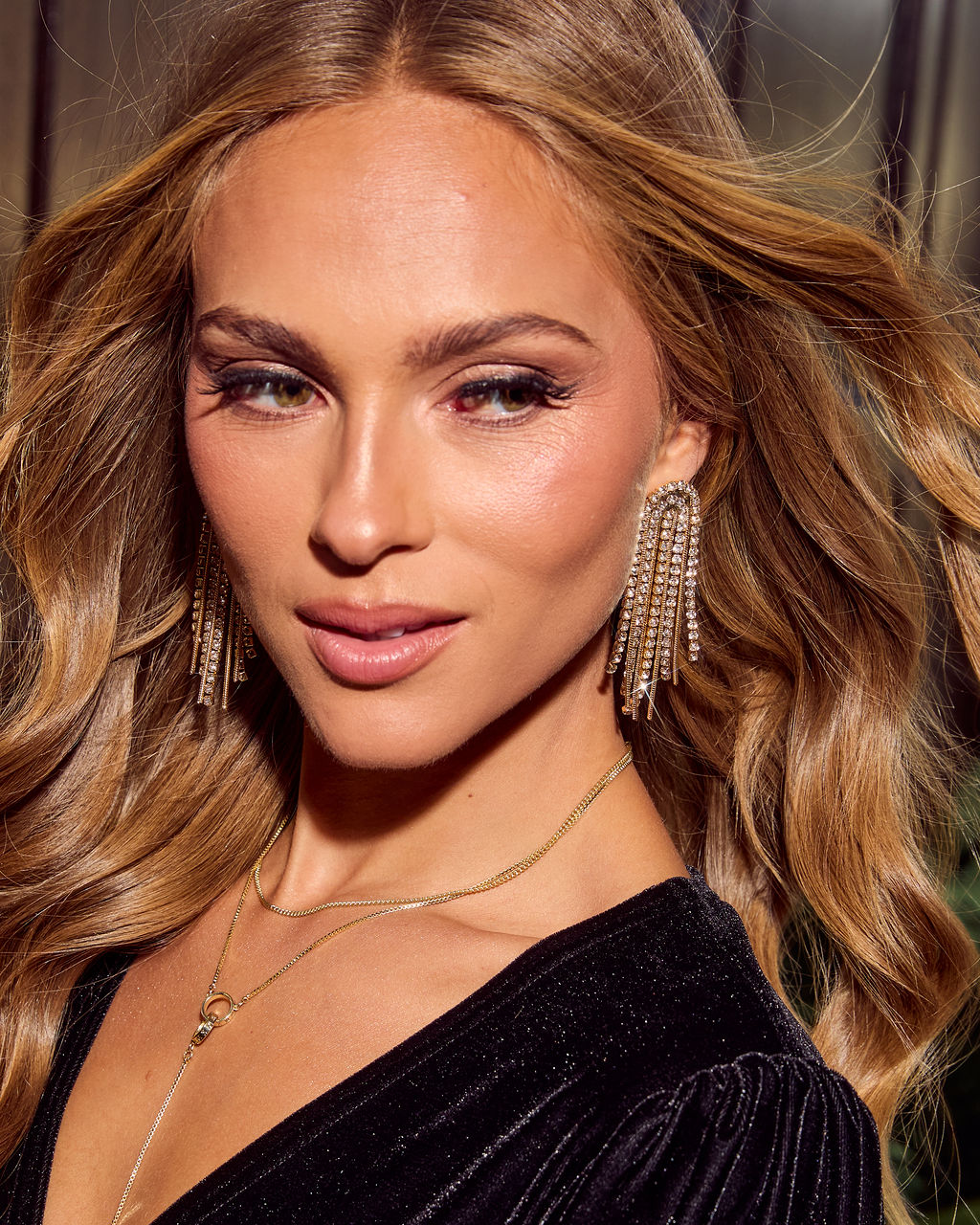 Arctic Muse Rhinestone Chandelier Earrings