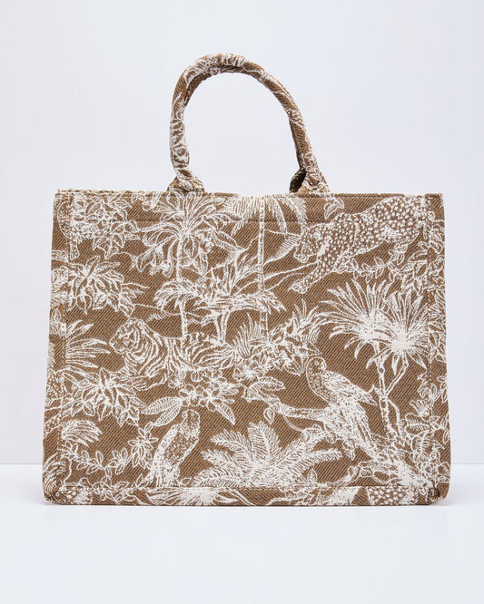 Villa Views Tropical Print Tote Bag