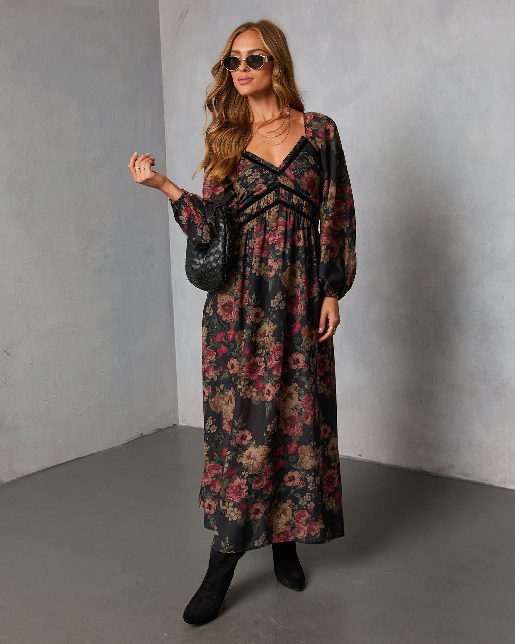 Peony Dust Printed Midi Dress