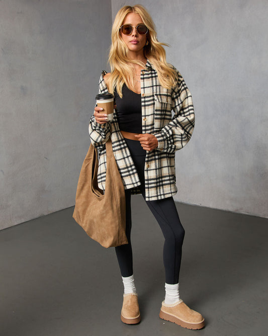 Cabin Cutie Plaid Shirt Jacket