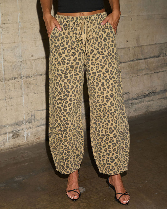 Soft Claw Printed Drawstring Pants