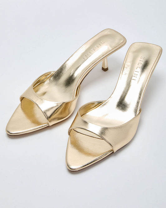 Lissette Metallic Open Toe Mule