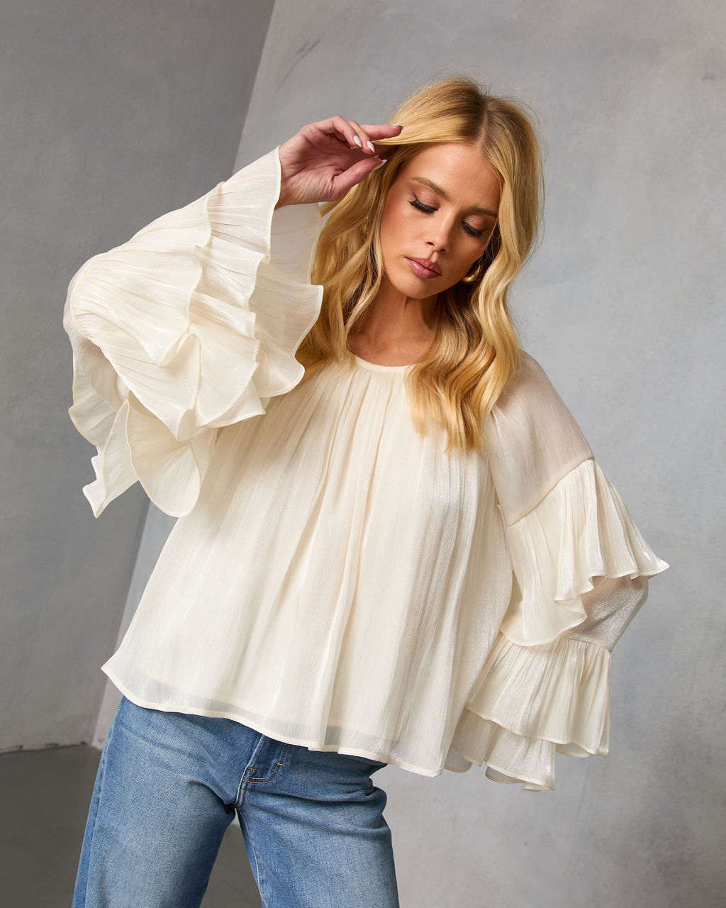 Morgen Tiered Ruffle Blouse