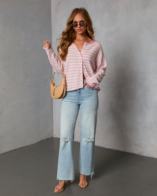 Sicilie Striped Knit Cardigan