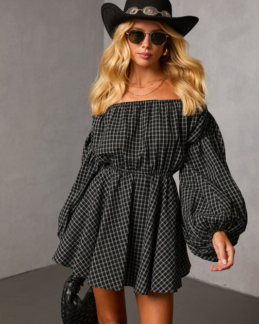 Antara Plaid Mini Dress