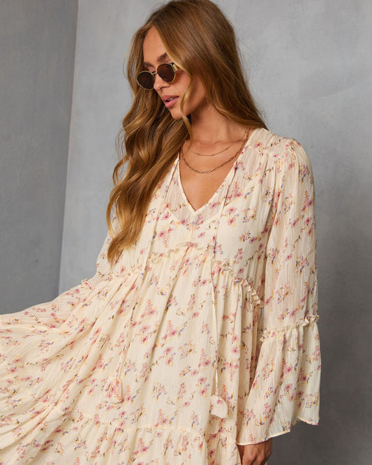 Amber Drift Printed Maxi Dress