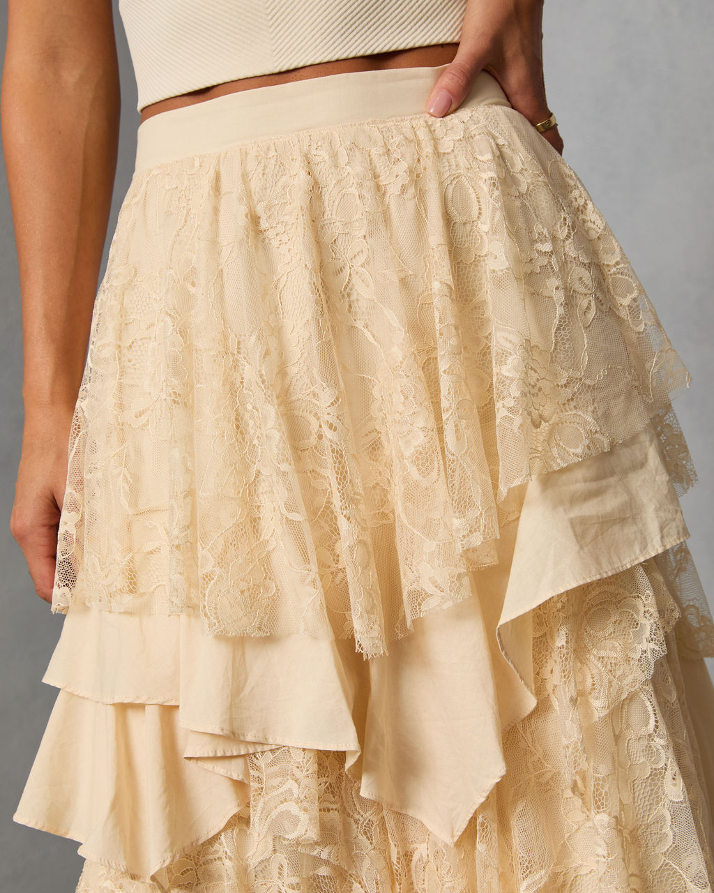 Folklore Fit Lace Maxi Skirt