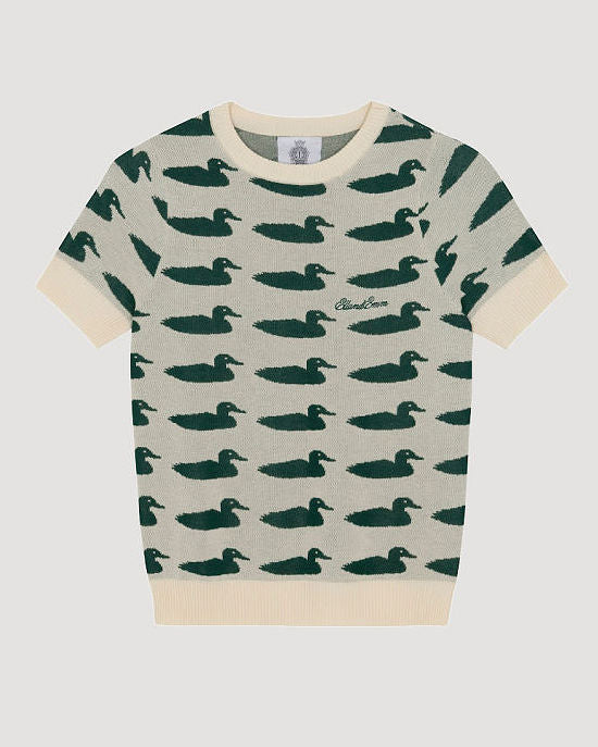 Mallard Duck Knit Graphic Print Tee