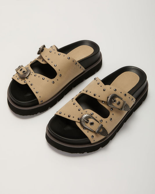 Hadyn Western Studded Buckle Sandal