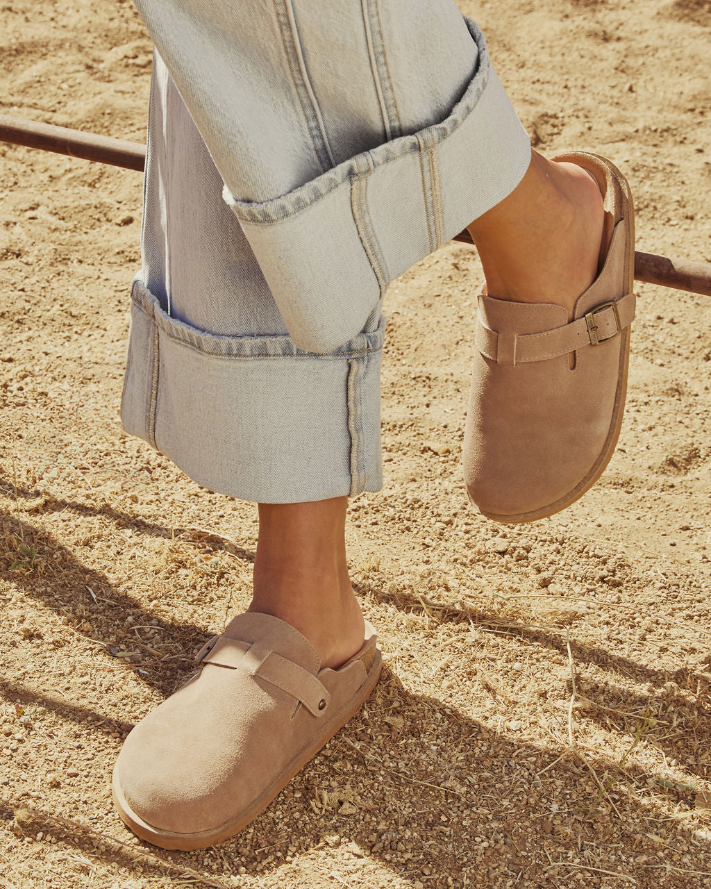 Estina Faux Suede Clogs