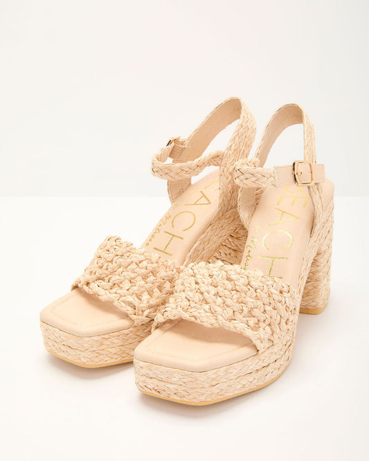 Normani Raffia Heeled Sandal