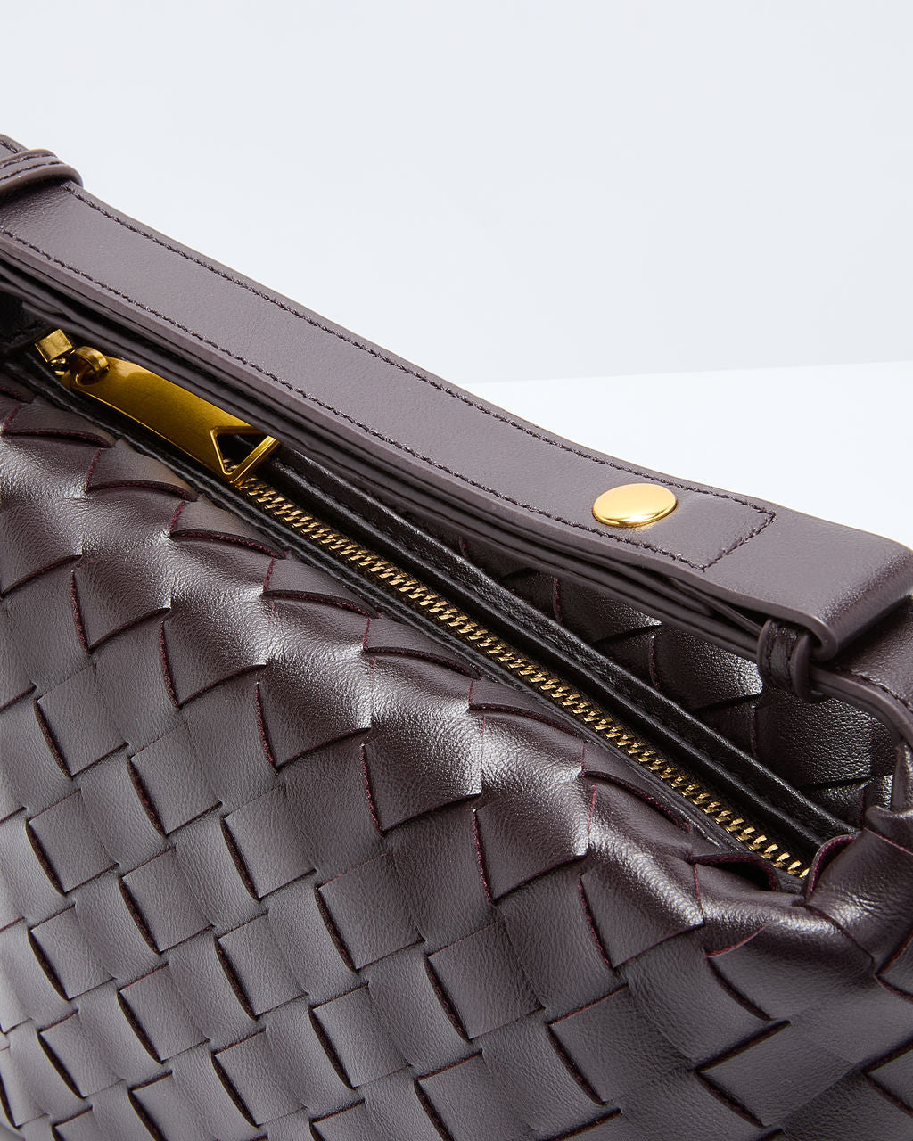 Briarly Woven Leather Top Handle Bag