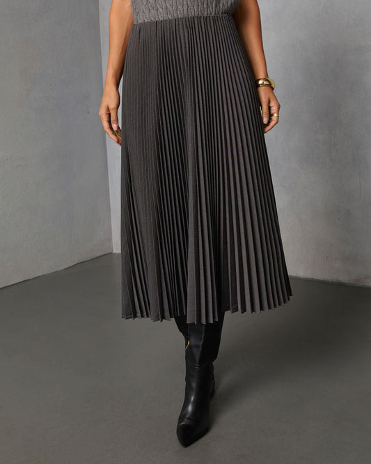 Vionette Pleated Midi Skirt