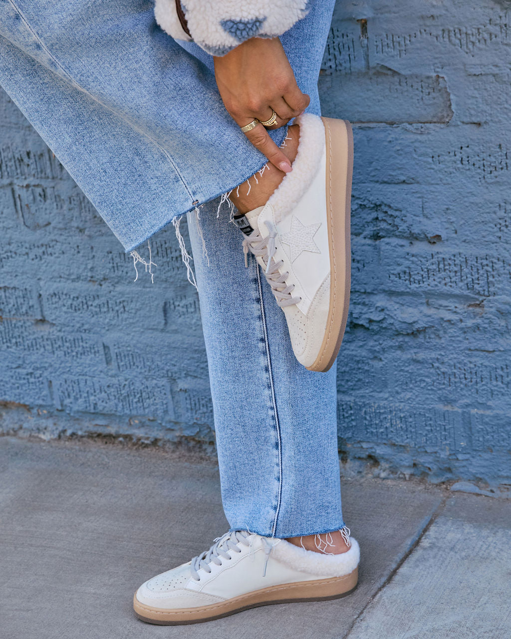 Chita Sherpa Lined Embossed Star Sneakers