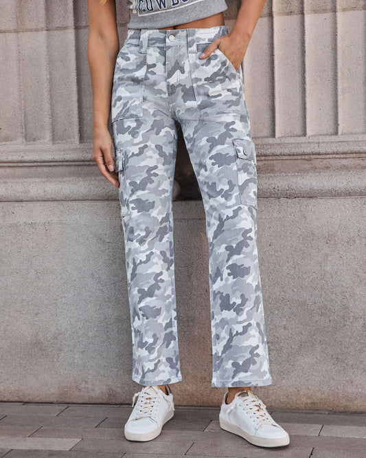 Lollie Camo Super Stretch Wide Leg Jeans