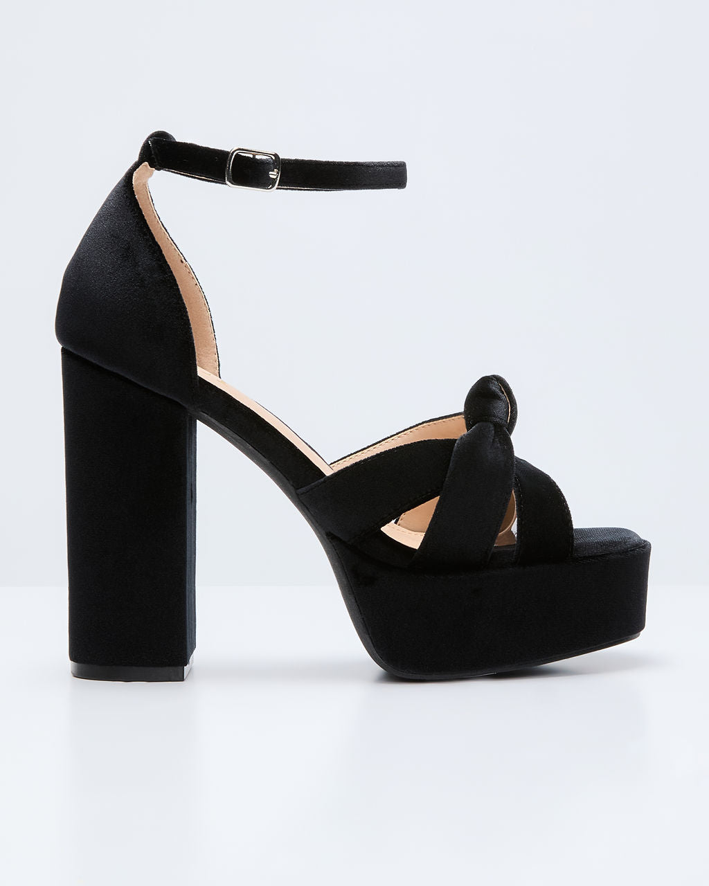 Evening Proper Velvet Platform Heels