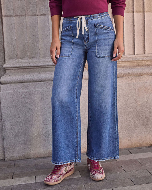 Tallie Rigid Drawstring Wide Leg Jeans