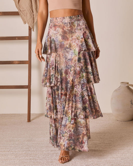 Reissa Tiered Maxi Skirt