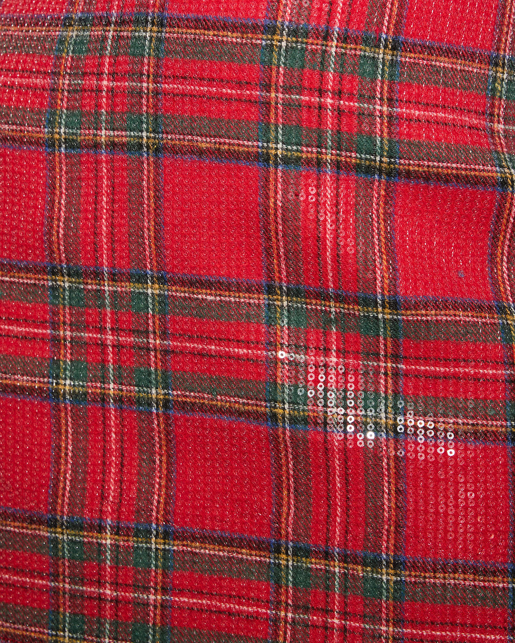 Stephaney Sequin Plaid Mini Skirt
