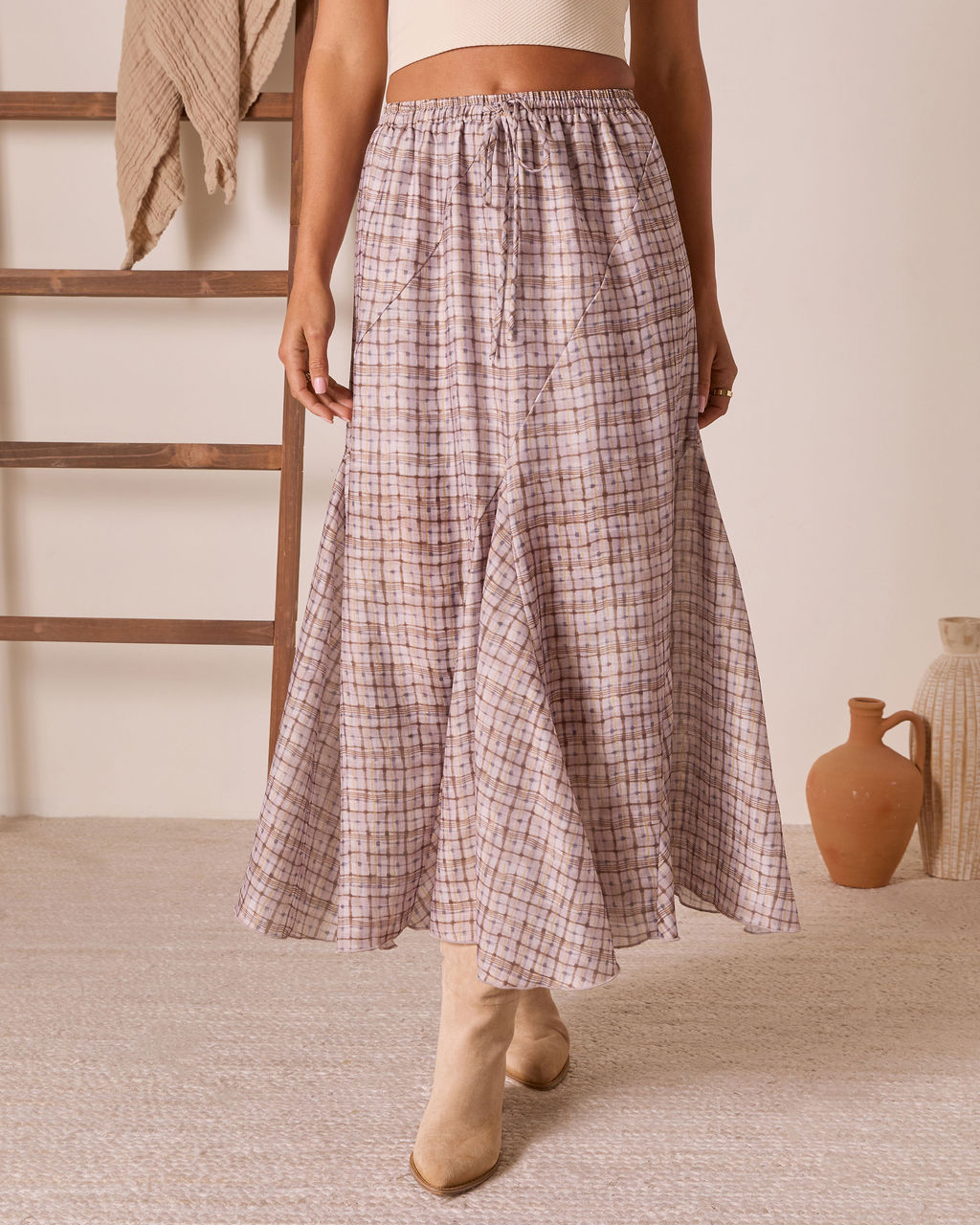 Range Romance Drawstring Maxi Skirt