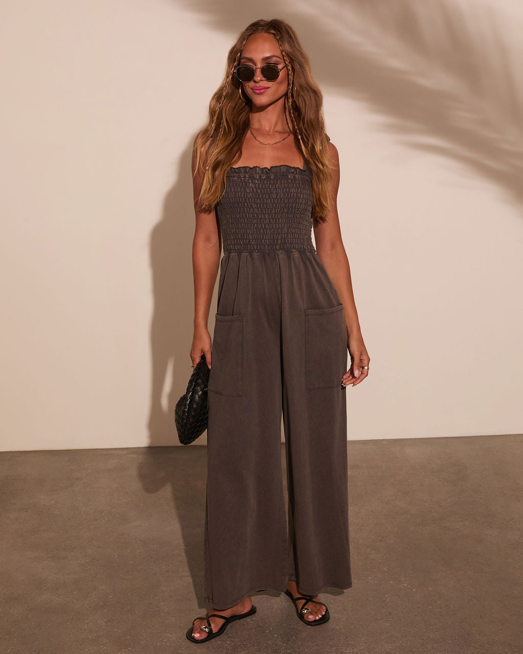 Wild Dunes Shoulder Tie Jumpsuit