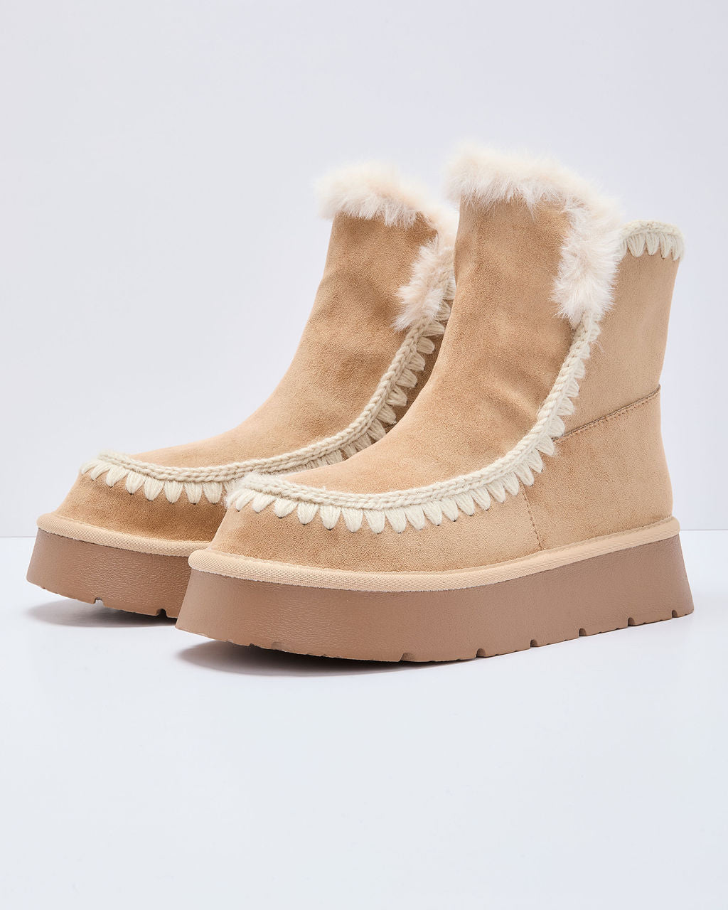 Joppie Faux Suede Fur Lined Booties