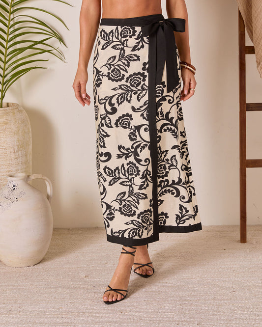 Lindsi Printed Wrap Tie Sarong
