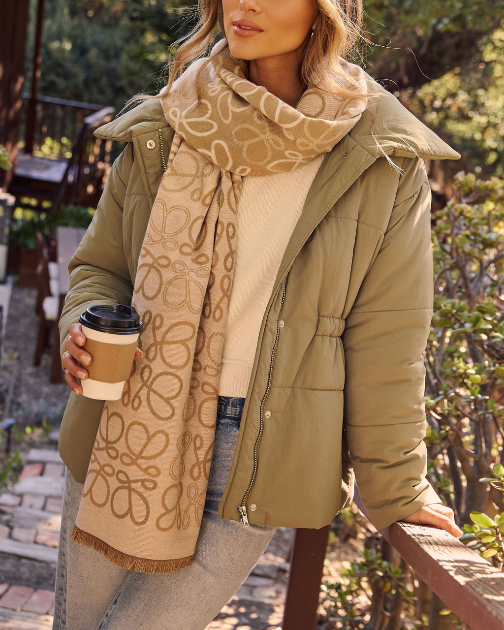 Holiday Lane Abstract Printed Scarf