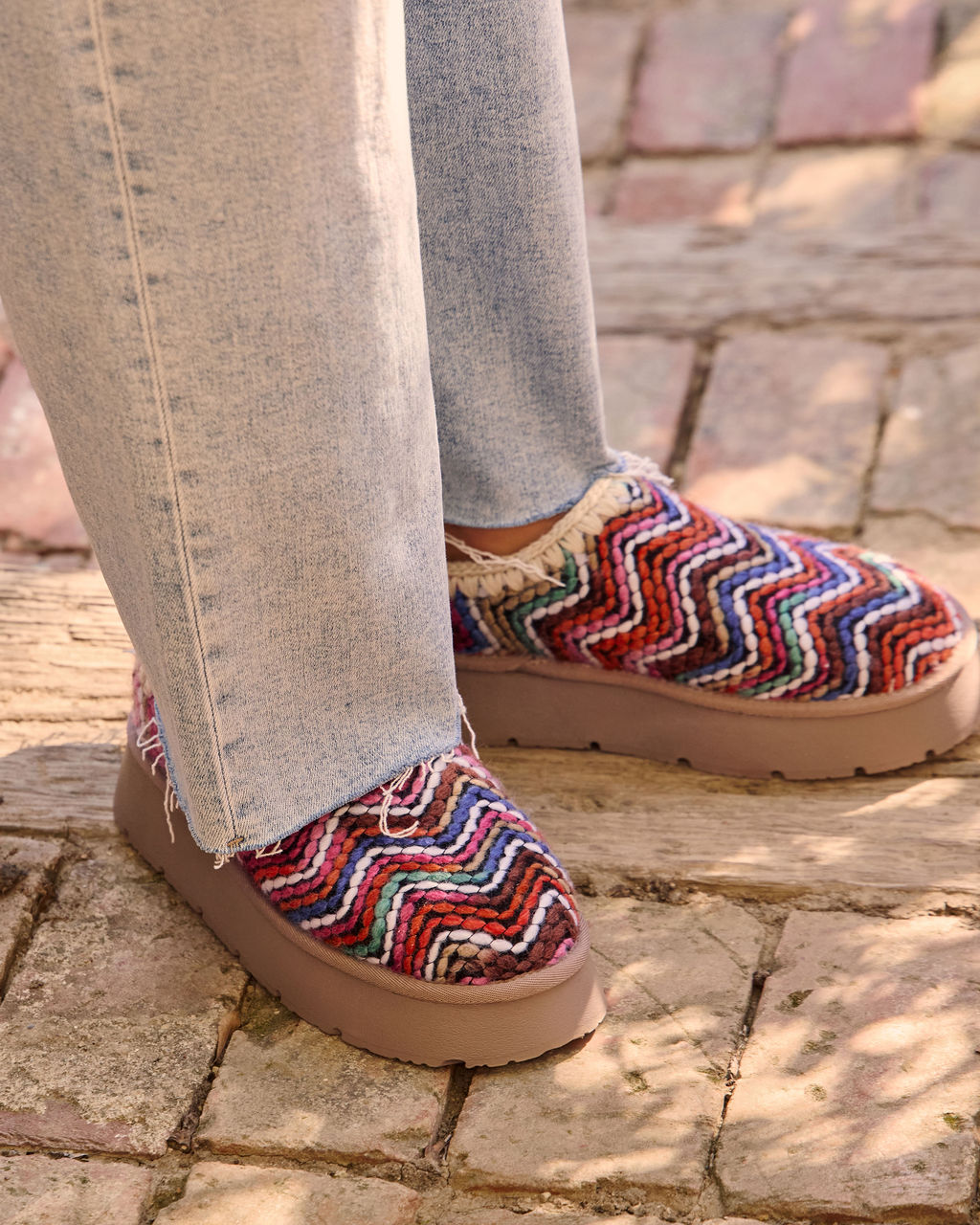 Emberlane Embroidered Platform Mules