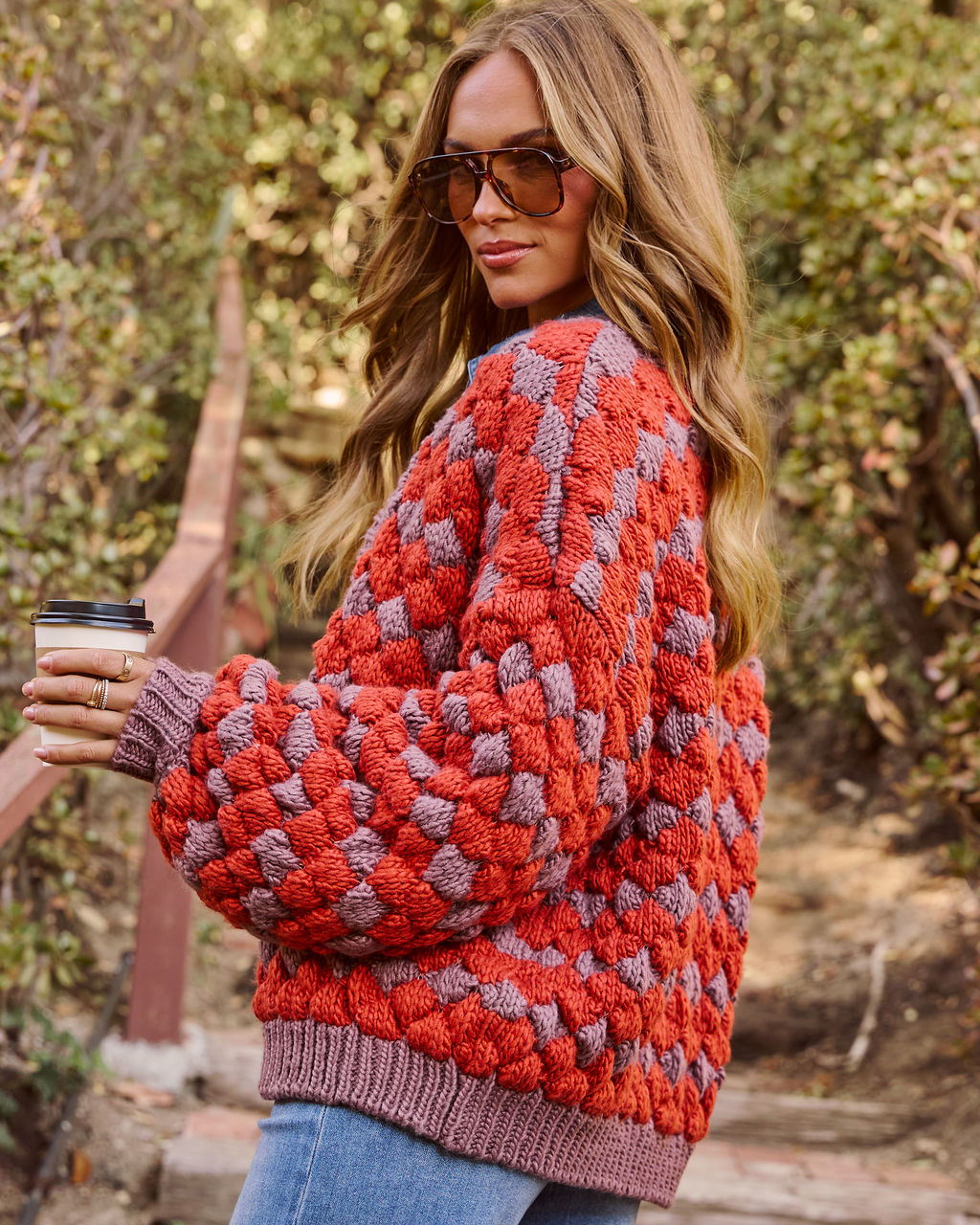 Grateful Gather Knit Abstract Cardigan