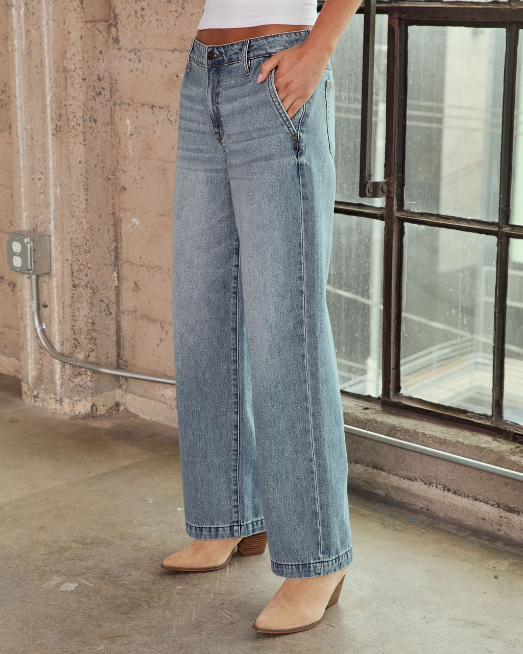 Melvine Rigid Straight Leg Jeans