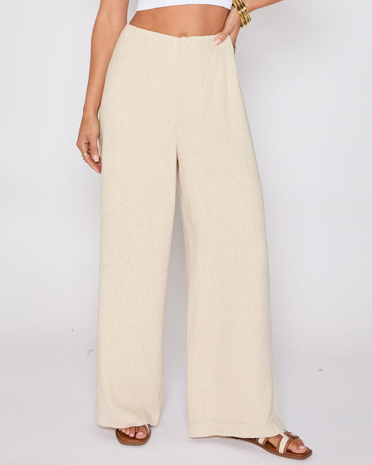 Brunch Ready Linen Blend High Rise Pants
