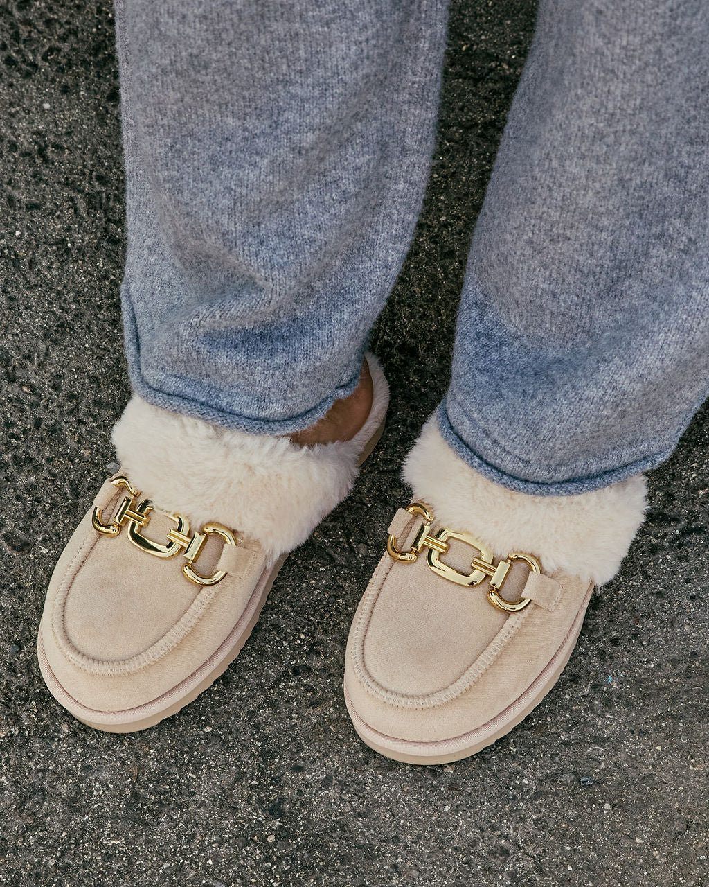 Toasted Oat Suede Horsebit Loafers