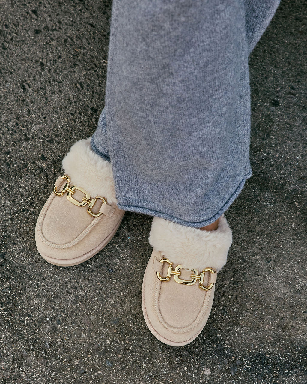 Toasted Oat Suede Horsebit Loafers