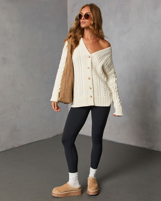 Autumn Solstice Cable Knit Cardigan