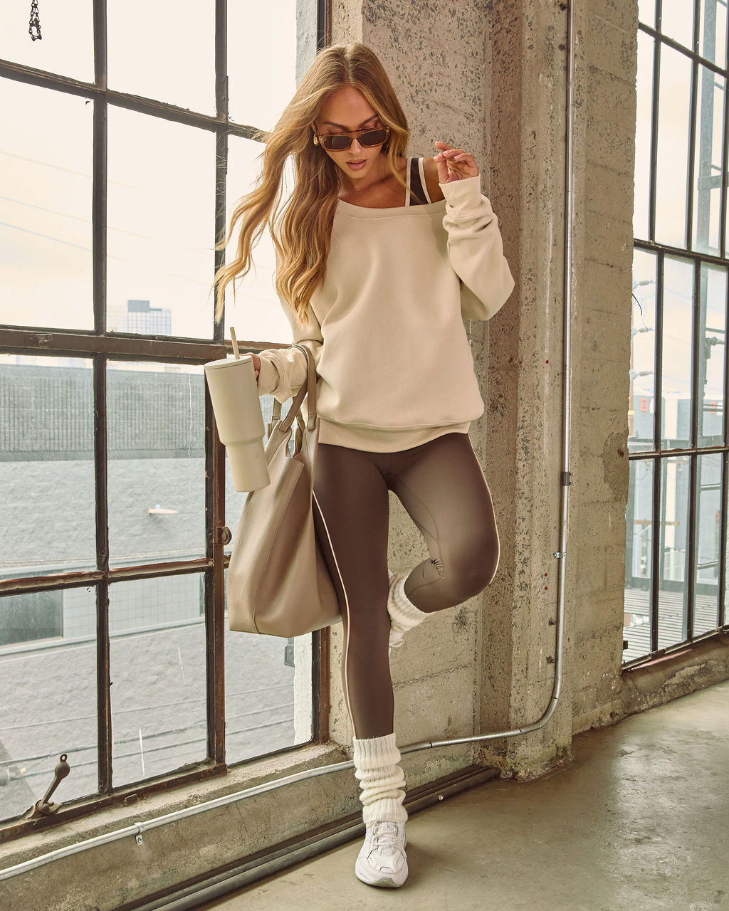 Empower Luxe Off The Shoulder Sweatshirt