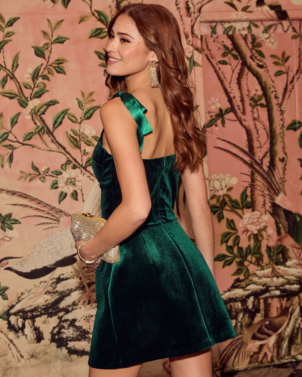 Logan Velvet Corseted Mini Dress