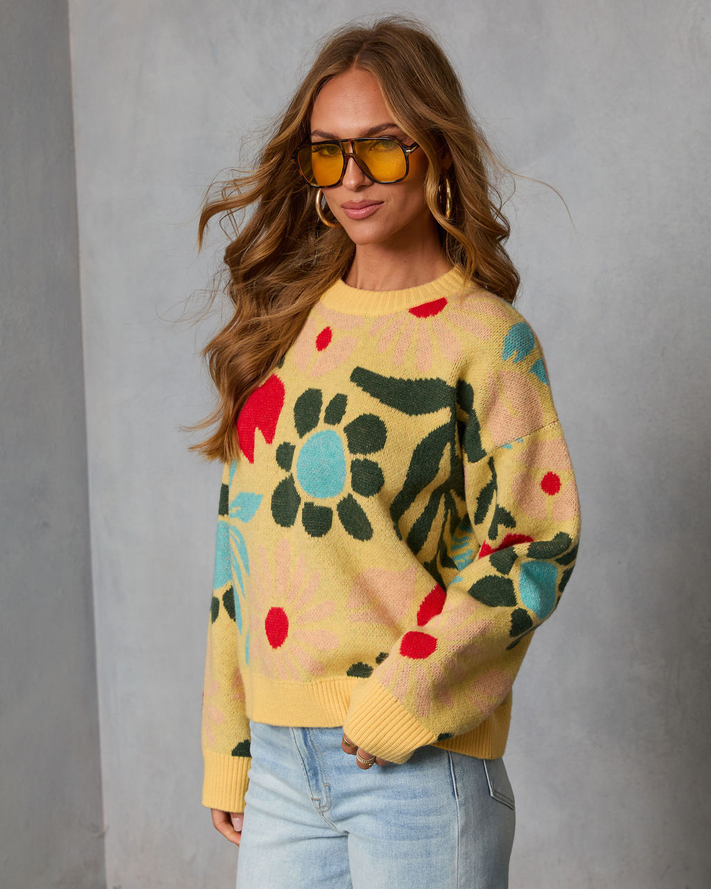 Norine Abstract Printed Sweater