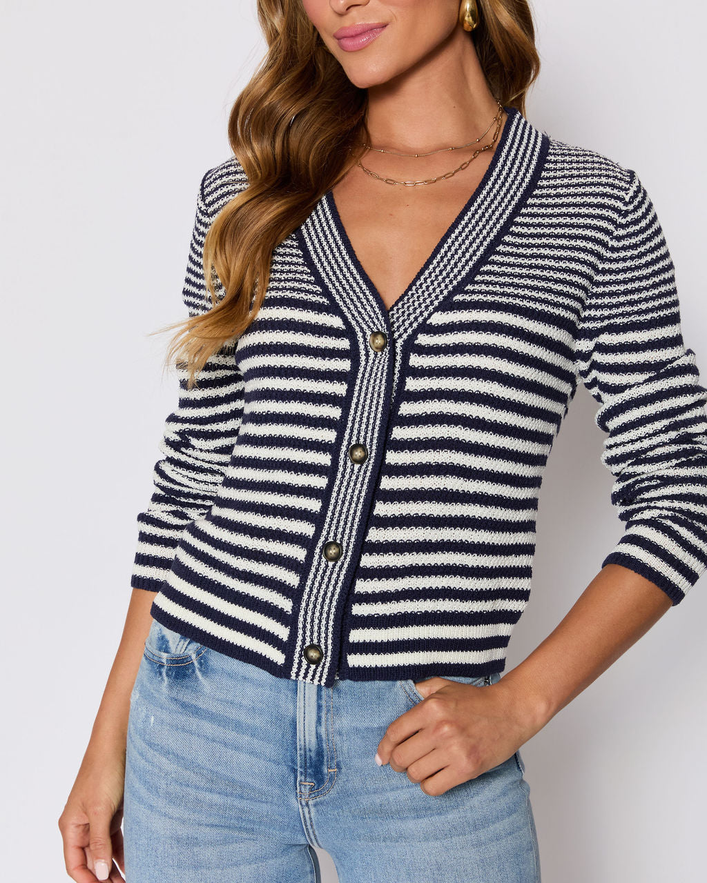 Cape Cod Striped Cardigan
