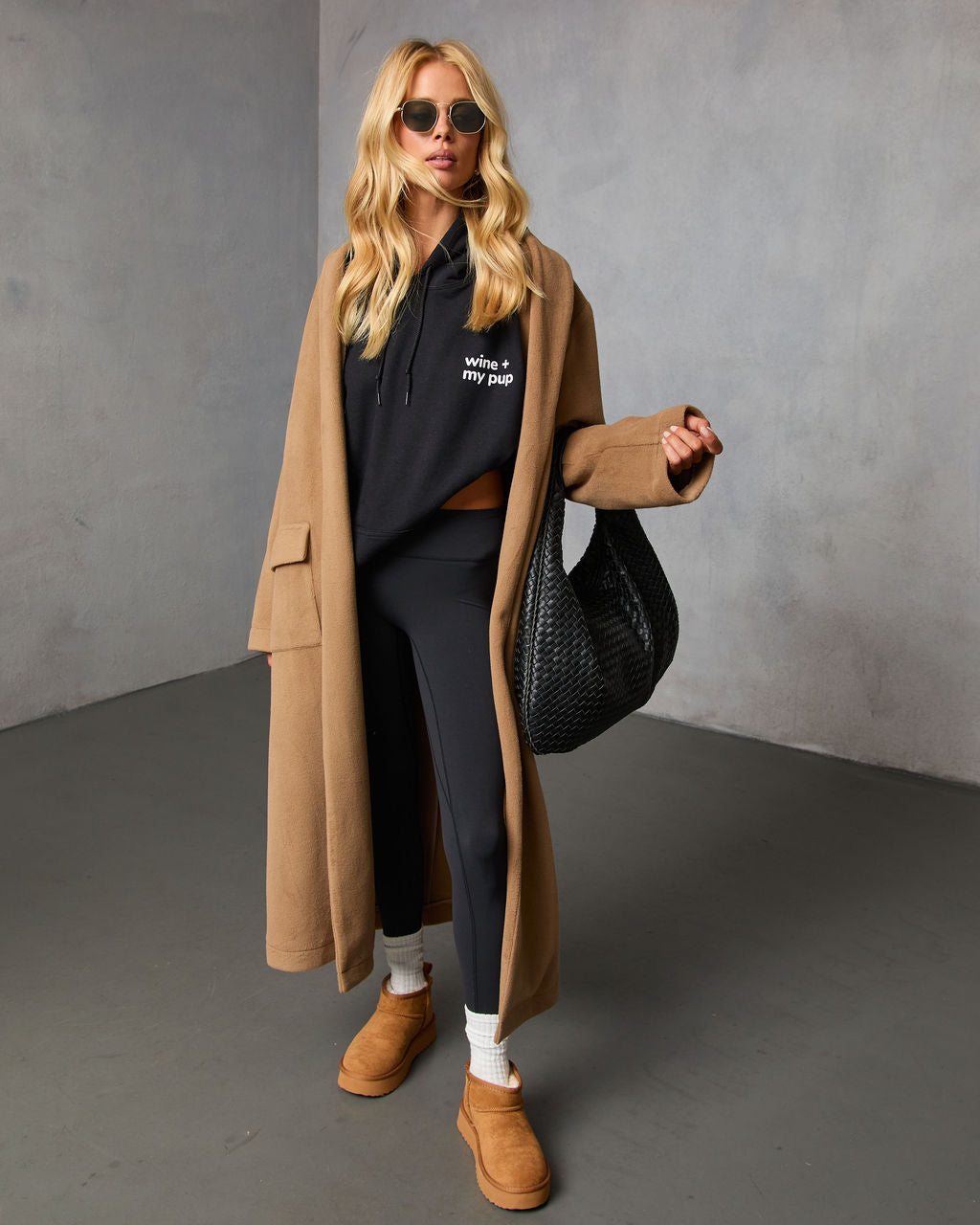 Wine And My Pup Graphic Sweatshirt