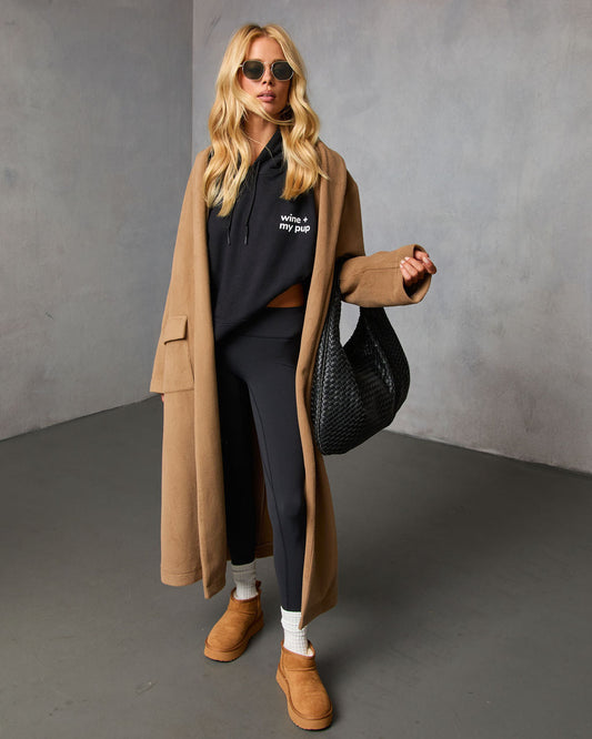 Wine And My Pup Graphic Sweatshirt