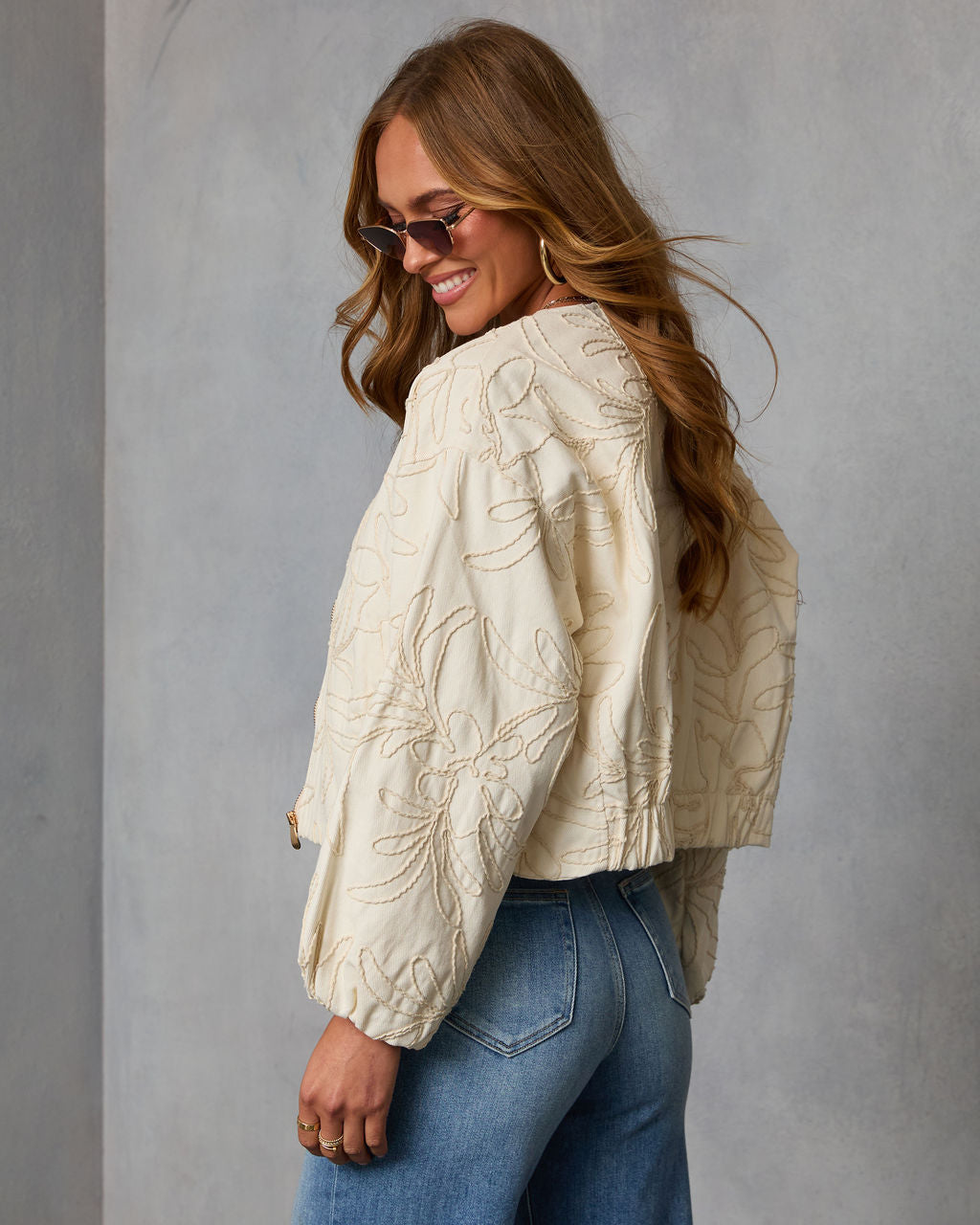 Rainah Embroidered Twill Jacket