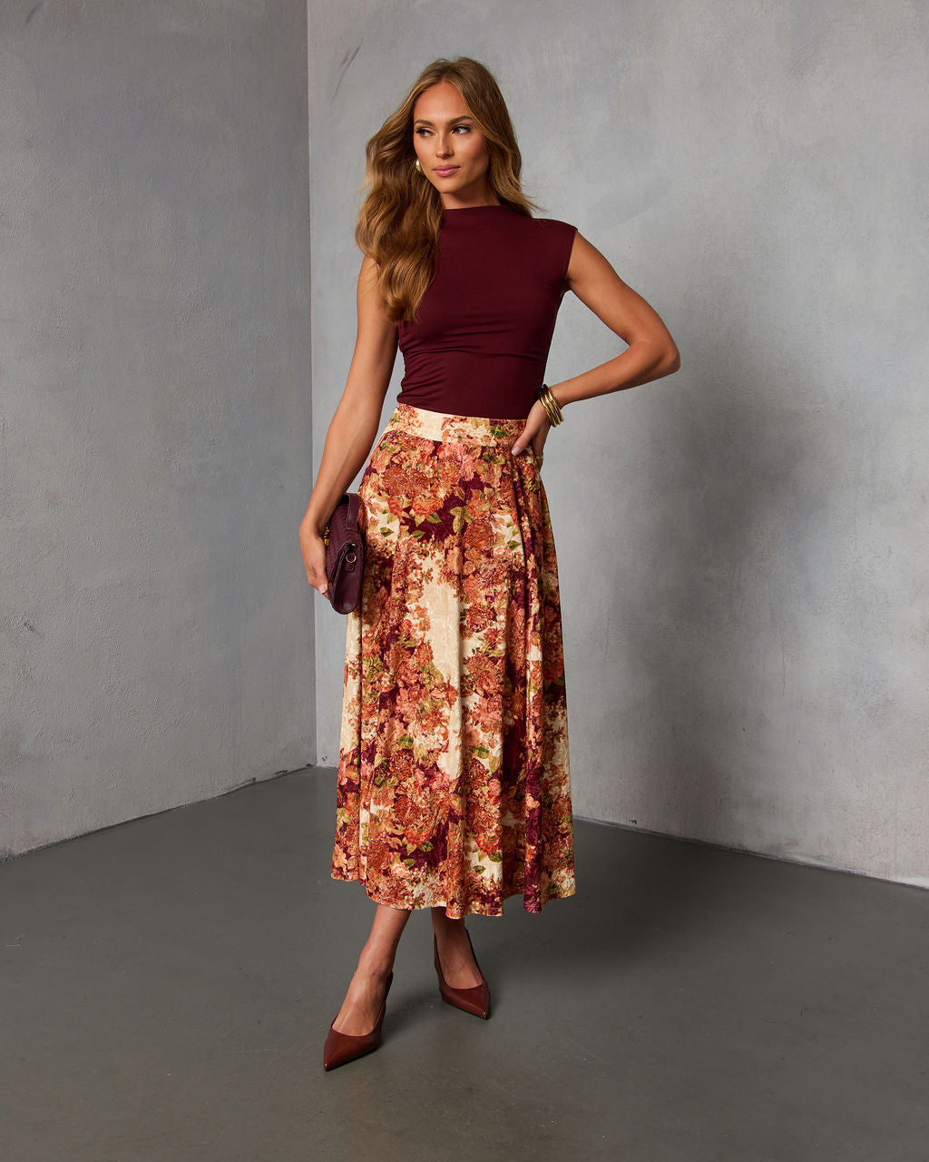 Bahia Bloom Printed Maxi Skirt