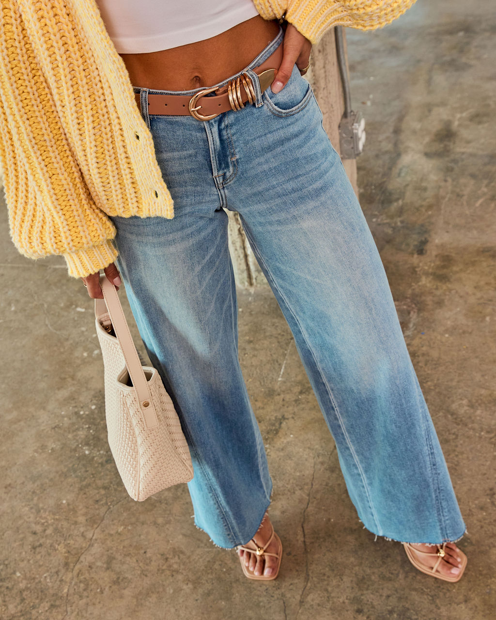 Brelani Super Stretch Wide Leg Jeans