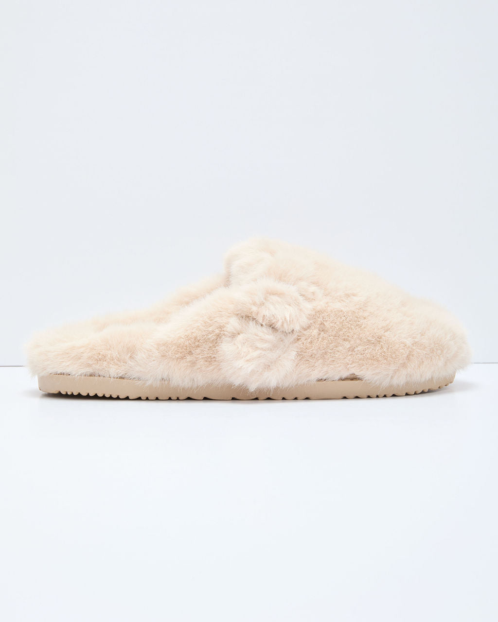 Snowfall Secrets Faux Fur Mules