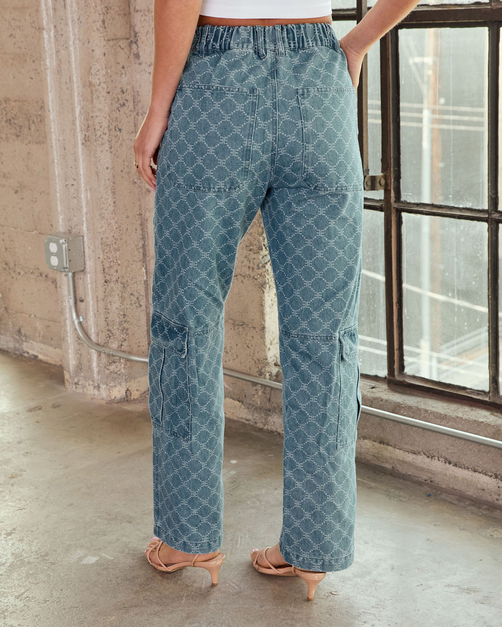EE Monogram Cargo Jeans