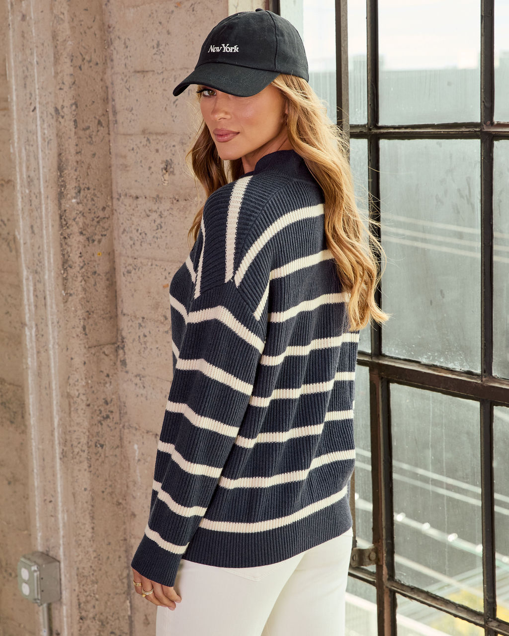 Blythe Striped Polo Sweater