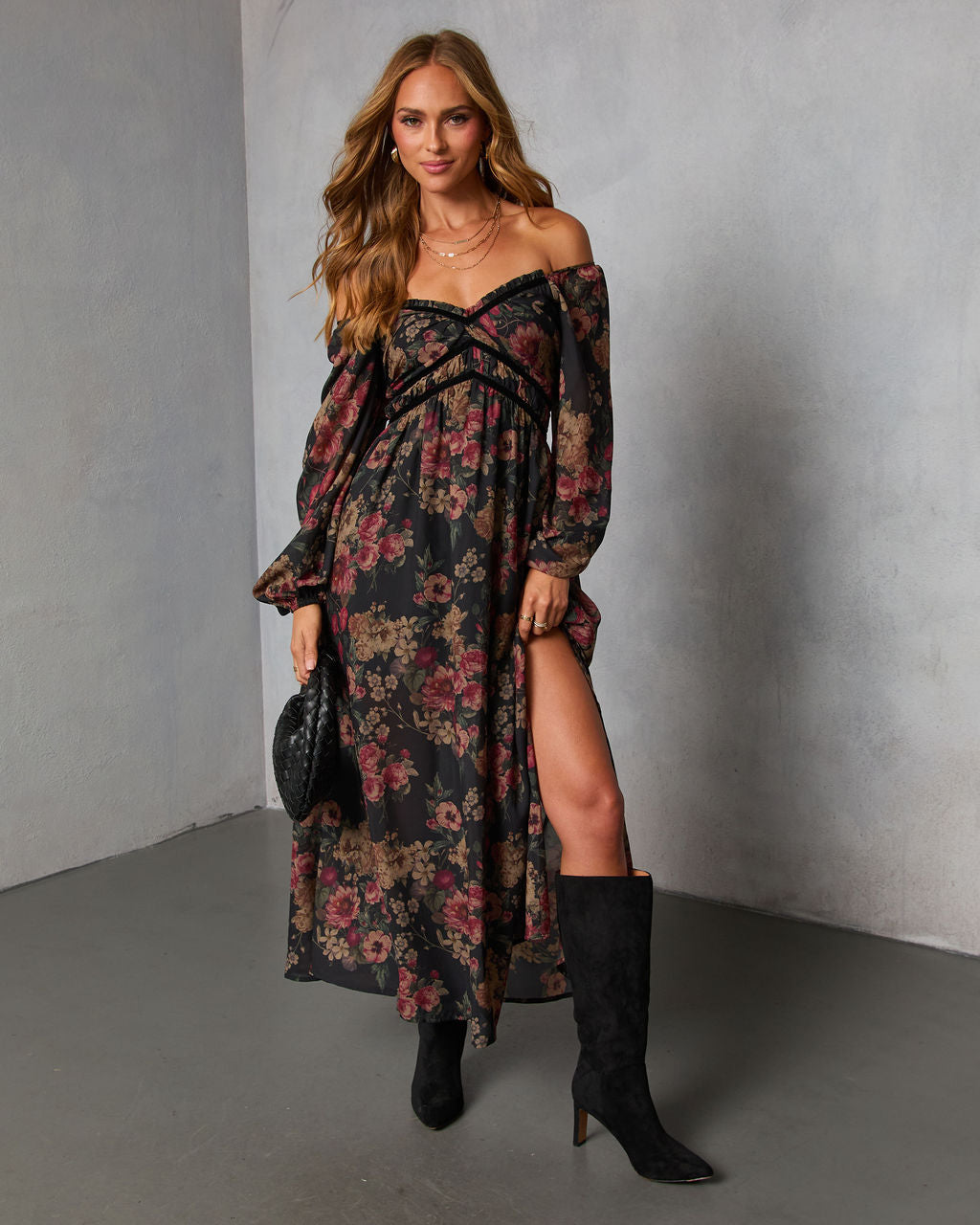 Peony Dust Printed Midi Dress