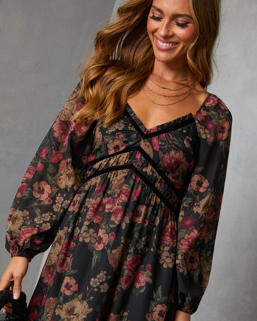 Peony Dust Printed Midi Dress